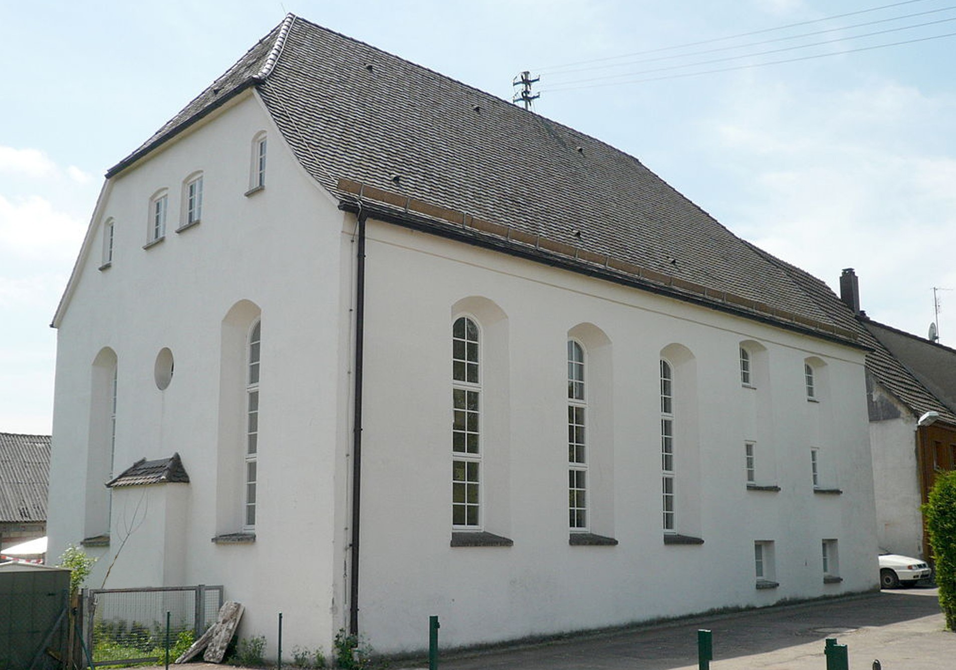 Außenansicht der ehemaligen Synagoge Bopfingen-Oberdorf. Führt zur Unterseite &quot;Bopfingen-Oberdorf&quot;.