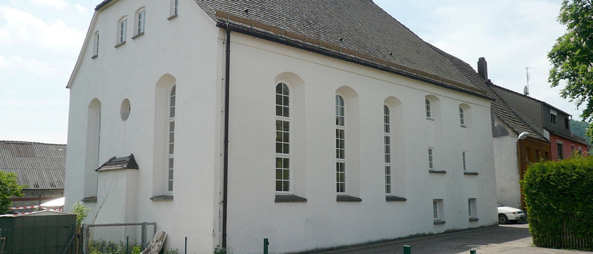 Außenansicht der ehemaligen Synagoge Bopfingen-Oberdorf. Führt zur Unterseite &quot;Bopfingen-Oberdorf&quot;.